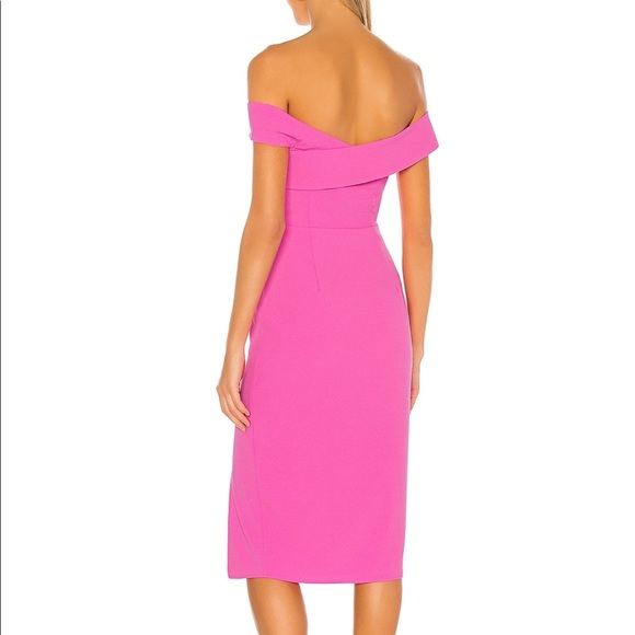 Bright pink NBD midi dress - Picture 3 of 4